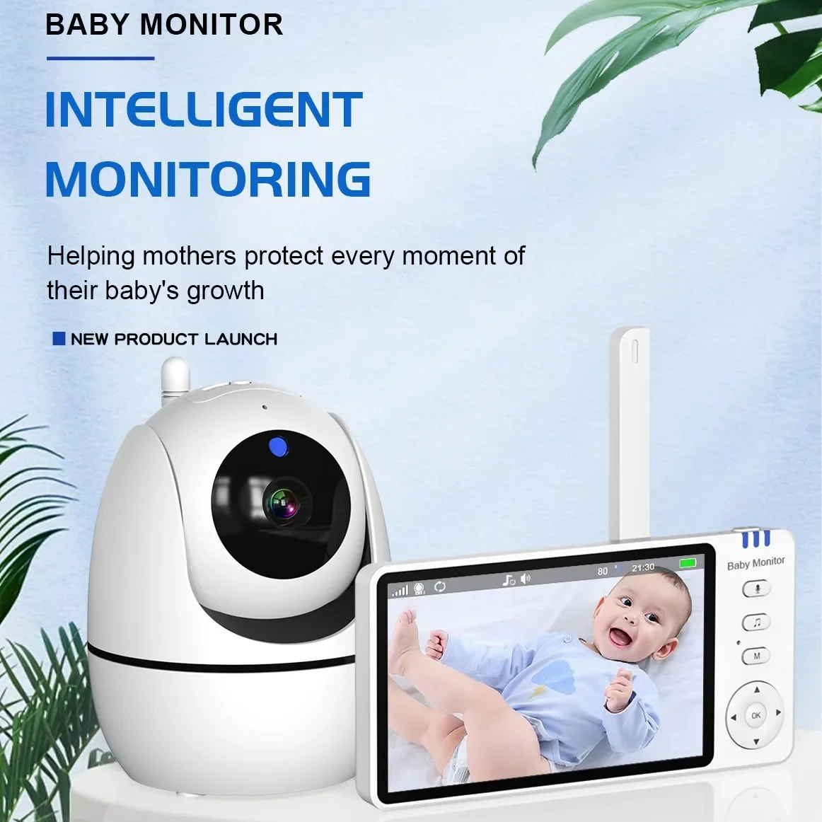 5 Inch LCD Video Baby Monitor  - Zoom Audio Music avaliação e preço