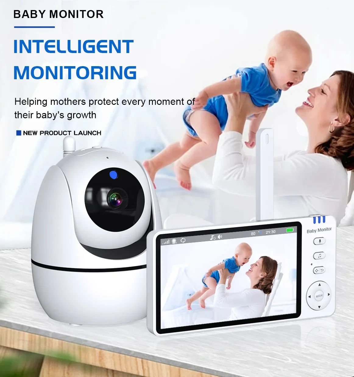 5 Inch LCD Video Baby Monitor  - Zoom Audio Music avaliação e preço